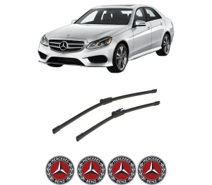 Set stergatoare auto MERCEDES-BENZ E-CLASS (W213) din 2016-2023, pentru parbriz auto, 2 bucati, Bosch Aerotwin, din cauciuc siliconat rezistent, 4 Stickere Auto MERCEDES-BENZ - Img 2