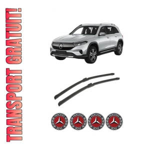 Set stergatoare auto MERCEDES-BENZ EQB (X243) din 2021-2024, pentru parbriz auto, 2 bucati, Bosch Aerotwin, din cauciuc siliconat rezistent, 4 Stickere Auto MERCEDES-BENZ