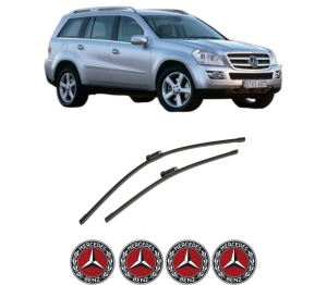 Set stergatoare auto MERCEDES-BENZ GL-CLASS (X164) din 2006-2012, pentru parbriz auto, 2 bucati, Bosch Aerotwin, din cauciuc siliconat rezistent, 4 Stickere Auto MERCEDES-BENZ - Img 2