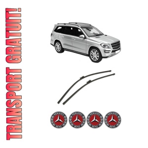 Set stergatoare auto MERCEDES-BENZ GL-CLASS (X166) din 2012-2015, pentru parbriz auto, 2 bucati, Bosch Aerotwin, din cauciuc siliconat rezistent, 4 Stickere Auto MERCEDES-BENZ
