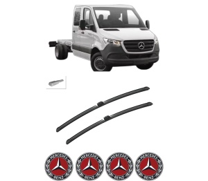 Set stergatoare auto MERCEDES-BENZ SPRINTER 4-t Platform/Chassis (B907, B910) din 2018-2024, pentru parbriz auto, 2 bucati, Bosch Aerotwin, din cauciuc siliconat rezistent, 4 Stickere Auto MERCEDES-BENZ - Img 2
