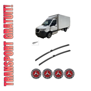 Set stergatoare auto MERCEDES-BENZ SPRINTER 5-t Platform/Chassis (B907) din 2018-2022, pentru parbriz auto, 2 bucati, Bosch Aerotwin, din cauciuc siliconat rezistent, 4 Stickere Auto MERCEDES-BENZ