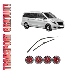 Set stergatoare auto MERCEDES-BENZ V-CLASS (W447) din 2014-2021, pentru parbriz auto, 2 bucati, Bosch Aerotwin, din cauciuc siliconat rezistent, 4 Stickere Auto MERCEDES-BENZ