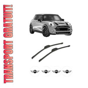 Set stergatoare auto MINI MINI (F56) din 2013-2019, pentru parbriz auto, 2 bucati, Bosch Aerotwin Retrofit, din cauciuc siliconat rezistent, 4 Stickere Auto MINI
