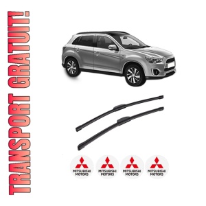 Set stergatoare auto MITSUBISHI ASX (GA_W_) din 2010-2015, pentru parbriz auto, 2 bucati, Bosch Aerotwin Retrofit, din cauciuc siliconat rezistent, 4 Stickere Auto MITSUBISHI