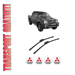 Set stergatoare auto MITSUBISHI L200 Platform/Chassis (K6_T, K7_T) din 1996-2003, pentru parbriz auto, 2 bucati, Bosch Aerotwin Retrofit, din cauciuc siliconat rezistent, 4 Stickere Auto MITSUBISHI