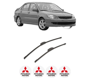 Set stergatoare auto MITSUBISHI LANCER VII (CS_A, CT_A) din 2000-2013, pentru parbriz auto, 2 bucati, Bosch Aerotwin Retrofit, din cauciuc siliconat rezistent, 4 Stickere Auto MITSUBISHI - Img 2