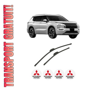 Set stergatoare auto MITSUBISHI OUTLANDER IV (GM_W, GG_W, DG) din 2021, pentru parbriz auto, 2 bucati, Bosch Aerotwin Retrofit, din cauciuc siliconat rezistent, 4 Stickere Auto MITSUBISHI