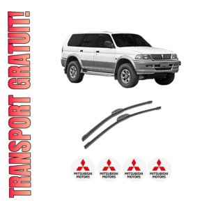 Set stergatoare auto MITSUBISHI PAJERO SPORT VAN I (K90) din 1999-2008, pentru parbriz auto, 2 bucati, Bosch Aerotwin Retrofit, din cauciuc siliconat rezistent, 4 Stickere Auto MITSUBISHI