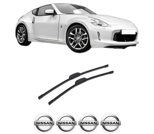 Set stergatoare auto NISSAN 370Z Coupe (Z34) din 2009-2013, pentru parbriz auto, 2 bucati, Bosch Aerotwin Retrofit, din cauciuc siliconat rezistent, 4 Stickere Auto NISSAN - Img 2