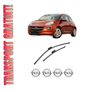 Set stergatoare auto OPEL ADAM (M13) din 2012-2019, pentru parbriz auto, 2 bucati, Bosch Aerotwin Multi, din cauciuc siliconat rezistent, 4 Stickere Auto OPEL