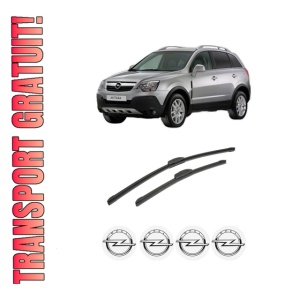 Set stergatoare auto OPEL ANTARA A (L07) din 2006-2017, pentru parbriz auto, 2 bucati, Bosch Aerotwin Retrofit, din cauciuc siliconat rezistent, 4 Stickere Auto OPEL