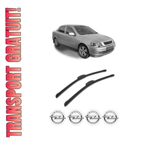 Set stergatoare auto OPEL ASTRA G CLASSIC Saloon (T98) din 2004-2009, pentru parbriz auto, 2 bucati, Bosch Aerotwin Retrofit, din cauciuc siliconat rezistent, 4 Stickere Auto OPEL