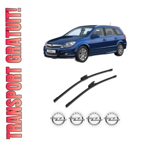 Set stergatoare auto OPEL ASTRA H CLASSIC Estate (A04) din 2006-2014, pentru parbriz auto, 2 bucati, Bosch Aerotwin Multi, din cauciuc siliconat rezistent, 4 Stickere Auto OPEL