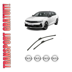 Set stergatoare auto OPEL ASTRA L Sports Tourer (OV5) din 2021, pentru parbriz auto, 2 bucati, Bosch Aerotwin, din cauciuc siliconat rezistent, 4 Stickere Auto OPEL