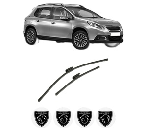 Set stergatoare auto PEUGEOT 2008 I (CU_) din 2013-2019, pentru parbriz auto, 2 bucati, Bosch Aerotwin Multi, din cauciuc siliconat rezistent, 4 Stickere Auto PEUGEOT - Img 2