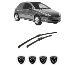 Set stergatoare auto PEUGEOT 206 Van din 2001-2009, pentru parbriz auto, 2 bucati, Bosch Aerotwin Retrofit, din cauciuc siliconat rezistent, 4 Stickere Auto PEUGEOT - Img 2