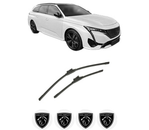 Set stergatoare auto PEUGEOT 308 SW III (FC_, FJ_, FR_, F4_, FN_) din 2021-2025, pentru parbriz auto, 2 bucati, Bosch Aerotwin, din cauciuc siliconat rezistent, 4 Stickere Auto PEUGEOT - Img 2