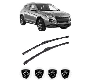 Set stergatoare auto PEUGEOT 4008 din 2012, pentru parbriz auto, 2 bucati, Bosch Aerotwin Retrofit, din cauciuc siliconat rezistent, 4 Stickere Auto PEUGEOT - Img 2