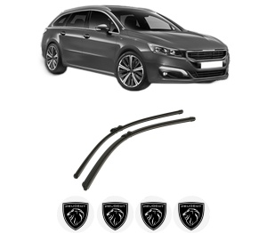 Set stergatoare auto PEUGEOT 508 SW I (8E_) din 2010-2018, pentru parbriz auto, 2 bucati, Bosch Aerotwin, din cauciuc siliconat rezistent, 4 Stickere Auto PEUGEOT - Img 2