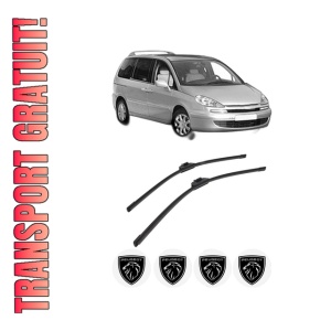 Set stergatoare auto PEUGEOT 807 (EB_) din 2002-2010, pentru parbriz auto, 2 bucati, Bosch Aerotwin Retrofit, din cauciuc siliconat rezistent, 4 Stickere Auto PEUGEOT