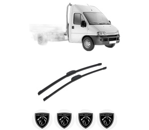 Set stergatoare auto PEUGEOT BOXER Platform/Chassis (244) din 2001-2006, pentru parbriz auto, 2 bucati, Bosch Aerotwin Retrofit, din cauciuc siliconat rezistent, 4 Stickere Auto PEUGEOT - Img 2