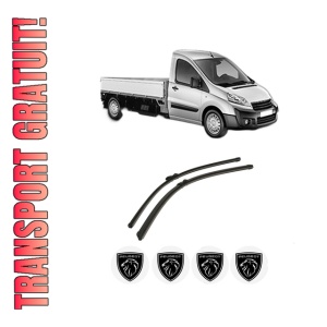 Set stergatoare auto PEUGEOT EXPERT Platform/Chassis din 2007-2016, pentru parbriz auto, 2 bucati, Bosch Aerotwin, din cauciuc siliconat rezistent, 4 Stickere Auto PEUGEOT