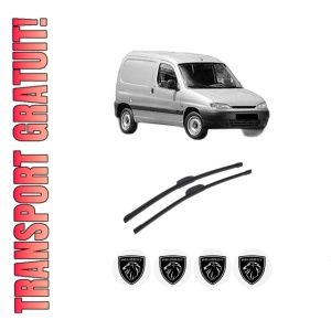 Set stergatoare auto PEUGEOT PARTNER Box Body/MPV (5_, G_) din 1996-2015, pentru parbriz auto, 2 bucati, Bosch Aerotwin Retrofit, din cauciuc siliconat rezistent, 4 Stickere Auto PEUGEOT