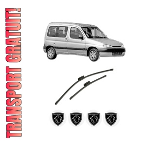 Set stergatoare auto PEUGEOT PARTNER MPV (5_, G_) din 1996-2015, pentru parbriz auto, 2 bucati, Bosch Aerotwin Multi, din cauciuc siliconat rezistent, 4 Stickere Auto PEUGEOT