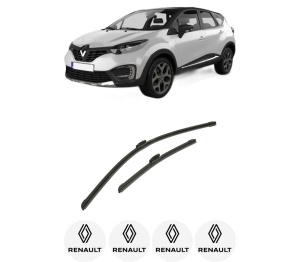 Set stergatoare auto RENAULT CAPTUR I (J5_, H5_) din 2013-2018, pentru parbriz auto, 2 bucati, Bosch Aerotwin, din cauciuc siliconat rezistent, 4 Stickere Auto RENAULT - Img 2