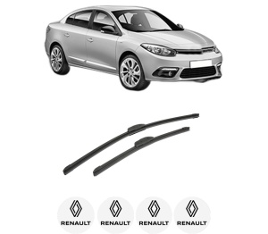 Set stergatoare auto RENAULT FLUENCE (L3_) din 2010-2015, pentru parbriz auto, 2 bucati, Bosch Aerotwin Retrofit, din cauciuc siliconat rezistent, 4 Stickere Auto RENAULT - Img 2