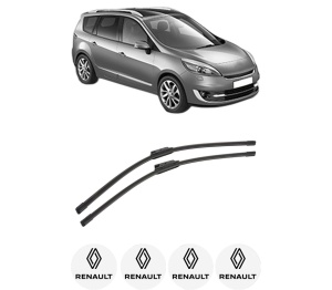 Set stergatoare auto RENAULT GRAND SCENIC III (JZ0/1_) din 2009-2016, pentru parbriz auto, 2 bucati, Bosch Aerotwin, din cauciuc siliconat rezistent, 4 Stickere Auto RENAULT - Img 2