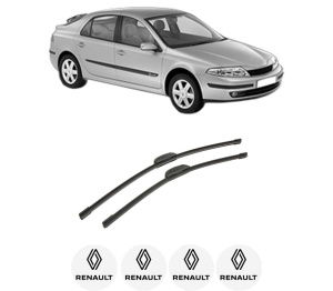 Set stergatoare auto RENAULT LAGUNA II (BG0/1_) din 2001-2007, pentru parbriz auto, 2 bucati, Bosch Aerotwin Retrofit, din cauciuc siliconat rezistent, 4 Stickere Auto RENAULT - Img 2