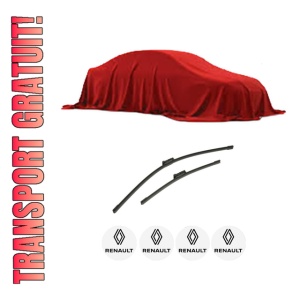 Set stergatoare auto RENAULT SCENIC E-TECH PHASE I din 2023, pentru parbriz auto, 2 bucati, Bosch Aerotwin, din cauciuc siliconat rezistent, 4 Stickere Auto RENAULT
