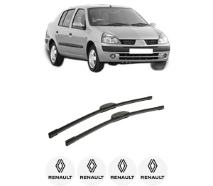 Set stergatoare auto RENAULT THALIA I (LB_) din 1998-2009, pentru parbriz auto, 2 bucati, Bosch Aerotwin Retrofit, din cauciuc siliconat rezistent, 4 Stickere Auto RENAULT - Img 2