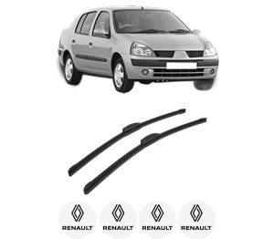Set stergatoare auto RENAULT THALIA I (LB_) din 1998-2009, pentru parbriz auto, 2 bucati, Bosch Aerotwin Retrofit, din cauciuc siliconat rezistent, 4 Stickere Auto RENAULT - Img 2