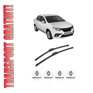 Set stergatoare auto RENAULT THALIA III (L8_) din 2013-2019, pentru parbriz auto, 2 bucati, Bosch Aerotwin Retrofit, din cauciuc siliconat rezistent, 4 Stickere Auto RENAULT