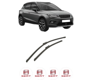 Set stergatoare auto SEAT ARONA (KJ7, KJP) din 2017-2020, pentru parbriz auto, 2 bucati, Bosch Aerotwin, din cauciuc siliconat rezistent, 4 Stickere Auto SEAT - Img 2