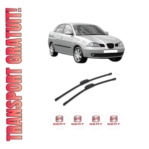 Set stergatoare auto SEAT CORDOBA (6L2) din 2002-2009, pentru parbriz auto, 2 bucati, Bosch Aerotwin Retrofit, din cauciuc siliconat rezistent, 4 Stickere Auto SEAT