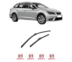 Set stergatoare auto SEAT LEON ST (5F8) din 2012-2020, pentru parbriz auto, 2 bucati, Bosch Aerotwin, din cauciuc siliconat rezistent, 4 Stickere Auto SEAT - Img 2