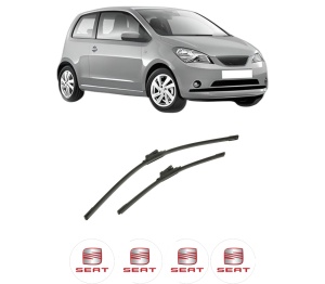 Set stergatoare auto SEAT Mii (KF1, KE1) din 2011-2020, pentru parbriz auto, 2 bucati, Bosch Aerotwin, din cauciuc siliconat rezistent, 4 Stickere Auto SEAT - Img 2