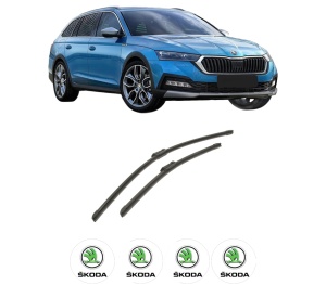 Set stergatoare auto SKODA Octavia IV (NX3, NN3, PV3) din 2020-2025, pentru parbriz auto, 2 bucati, Bosch Aerotwin, din cauciuc siliconat rezistent, 4 Stickere Auto SKODA - Img 2