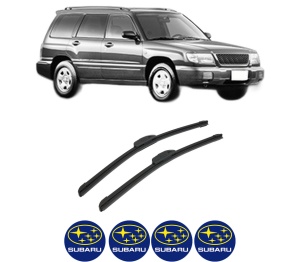 Set stergatoare auto SUBARU FORESTER (SF_) din 1997-2002, pentru parbriz auto, 2 bucati, Bosch Aerotwin Retrofit, din cauciuc siliconat rezistent, 4 Stickere Auto SUBARU - Img 2