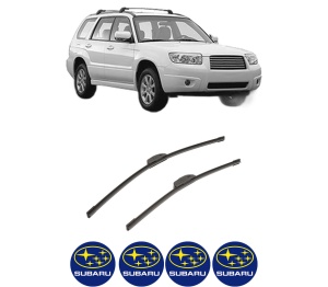 Set stergatoare auto SUBARU FORESTER (SH_) din 2008-2013, pentru parbriz auto, 2 bucati, Bosch Aerotwin Retrofit, din cauciuc siliconat rezistent, 4 Stickere Auto SUBARU - Img 2