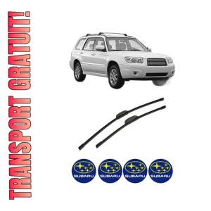 Set stergatoare auto SUBARU FORESTER (SH_) din 2008-2013, pentru parbriz auto, 2 bucati, Bosch Aerotwin Retrofit, din cauciuc siliconat rezistent, 4 Stickere Auto SUBARU