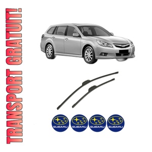 Set stergatoare auto SUBARU LEGACY V Estate (BR) din 2009-2014, pentru parbriz auto, 2 bucati, Bosch Aerotwin Retrofit, din cauciuc siliconat rezistent, 4 Stickere Auto SUBARU