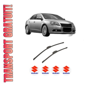 Set stergatoare auto SUZUKI KIZASHI (FR) din 2010, pentru parbriz auto, 2 bucati, Bosch Aerotwin Retrofit, din cauciuc siliconat rezistent, 4 Stickere Auto SUZUKI