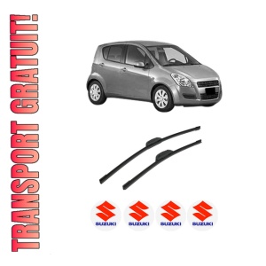 Set stergatoare auto SUZUKI SPLASH (EX) din 2008-2012, pentru parbriz auto, 2 bucati, Bosch Aerotwin Retrofit, din cauciuc siliconat rezistent, 4 Stickere Auto SUZUKI