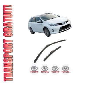 Set stergatoare auto TOYOTA AURIS Estate (_E18_) din 2013-2018, pentru parbriz auto, 2 bucati, Bosch Aerotwin Retrofit, din cauciuc siliconat rezistent, 4 Stickere Auto TOYOTA