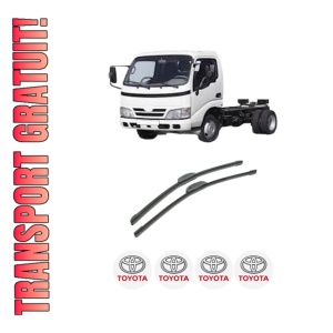 Set stergatoare auto TOYOTA DYNA Platform/Chassis (KD_, LY_, _Y2_, _U3_, _U4_, _U6_, _U8 din 2001-2006, pentru parbriz auto, 2 bucati, Bosch Aerotwin Retrofit, din cauciuc siliconat rezistent, 4 Stickere Auto TOYOTA